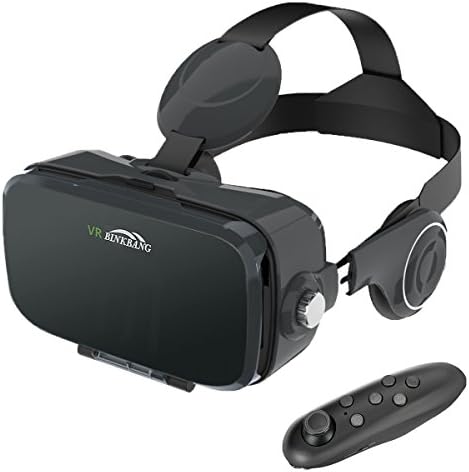 3D VR Glasses, YESSHOW VR Goggles Virtual Reality Headset Box for 3D Movies and VR Games with Remote Control Compatible with iPhone X /8/8 Plus 7/7 Plus/6S/ 6 Samsung S8/S7 and Other 4.0"-6.0" phones