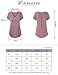Vinmatto Women's Summer Short Sleeve V Neck Flowy Tunic Top(L,Pink)