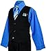 Black N Bianco Boy's Suit Pinstripe Vest with Shirt