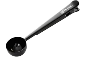 Coffee Scoop with Bag Clip, Spoon with Sealed Clamps Multi-Function Milk Powder Spoon Coffee Measuring Spoon, 20ml