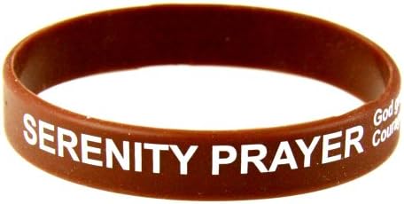 8090004 3 Bracelets Serenity Prayer Silicone Bracelet Rubber God Grant Me AA Al-Anon 12 Step