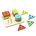 Arshiner Wooden Geometric Sorting Board Educational Shape Color Recognition Stack and Sort Board
