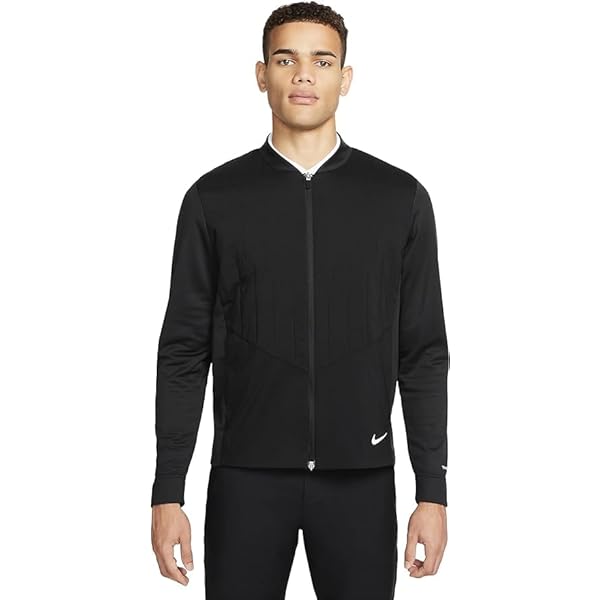 Nike Therma-FIT Repel Men's Full-Zip Golf Jacket, BLACK, MEDIUM at