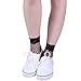 HDE Women's Lace Fishnet Ankle Socks Black Hollow Out Sheer Dress Socks (4 Pack)