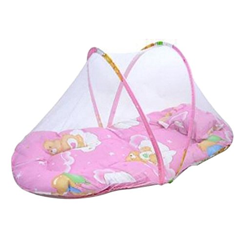 Ttboo Baby Mosquito Net Bed Infant Cotton Padded Mattress Pillow Foldable Tent Pink Buy Online In Sri Lanka At Desertcart
