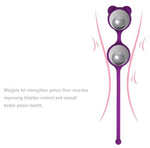 Beauty Molly Silicone kegel exerciser Bladder Control Pelvic Floor Muscles Vaginal Exercise Vagina Tightening Vaginal Training Ball Kit for Women 2 Piece Set, 3.42 Ounce - Thumbnail 4