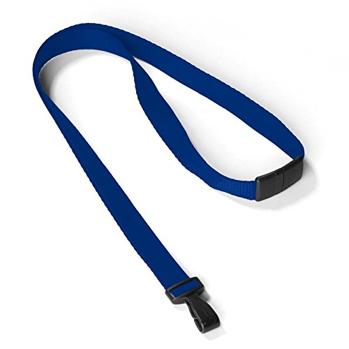 25 Pack - Antimicrobial Blank Lanyards - Blue