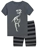 Boys Pajamas Dinosaur 100% Cotton Short Clothes Toddler Kids Pjs Sleepwear Pnat Set