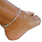 Lisli Women Fashion Sexy Simple Bead Silver Plated Anklet Ankle Bracelet Foot Chain