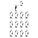 Evelots 12 Piece Silver Clip-On Earring Converter - Turn Any Stud Into A Clip-On (2255)