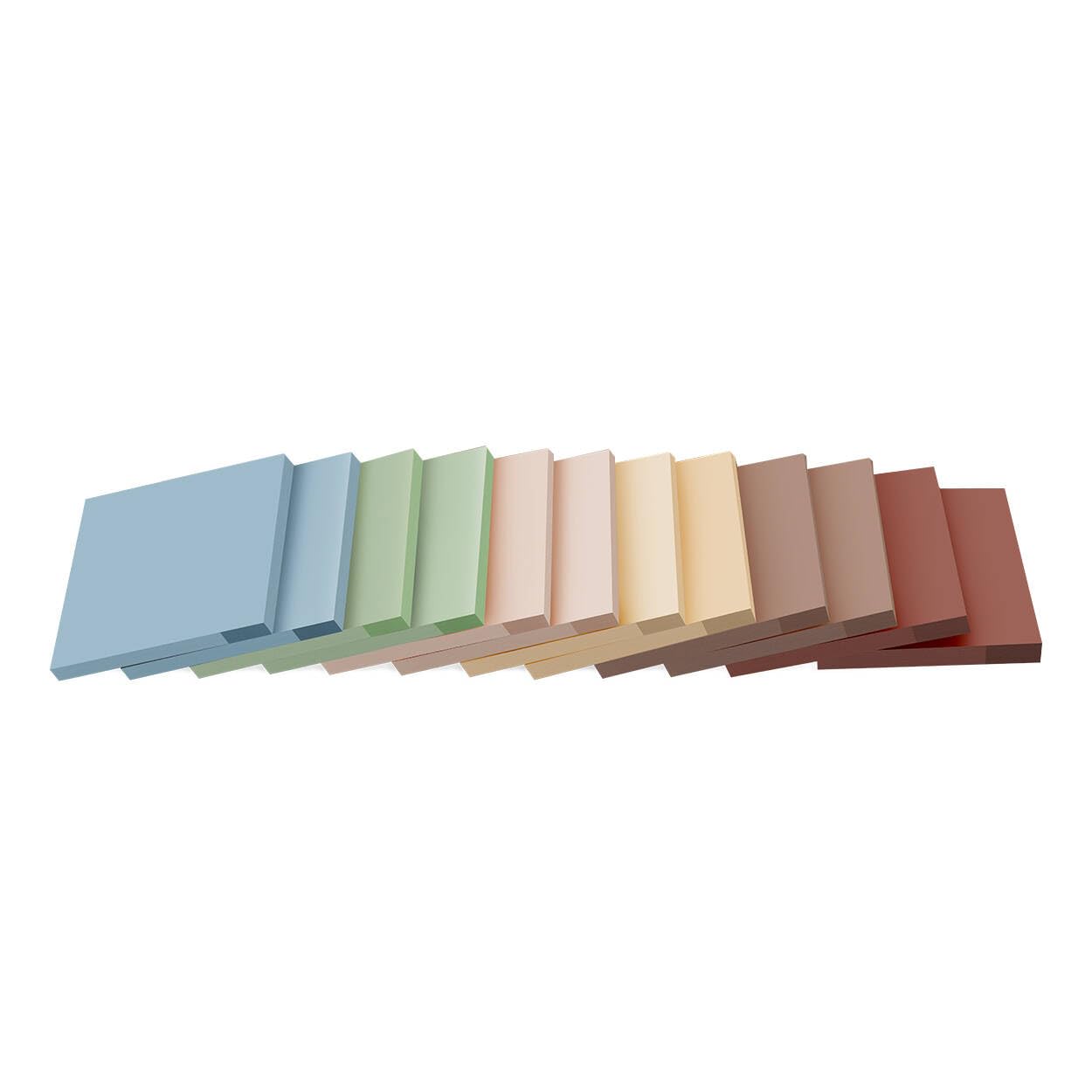 Photo 1 of (12 Pads) Sticky Notes 3x3 inch, Self-Stick Pads Vintage Colors Sticky Note, Recyclable, Easy to Stick for Home, Office, Notebook