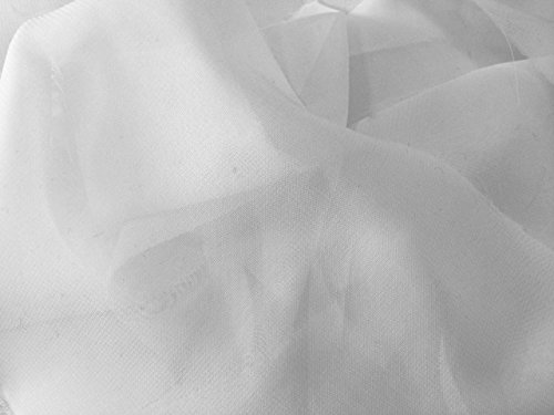 Solid White Smooth Chiffon Fabric 100% Quality Polyester Lightweight Sheer 58" Wide - 100 Yard Bulk Lot