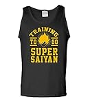 TRAINING TO GO SUPER SAIYAN funny anime - Mens Tank Top, M, Black