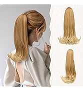 Sofeiyan Ponytail Extensions Claw Clip in Ponytail Hair Extension 13 Inch Natural Wavy Hairpieces...