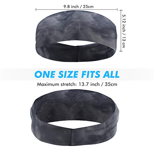 Sports Headband for Men and Women - Lightweight Sweatband Moisture-Wicking Training Sweatbands for Running, Cycling, Yoga, Basketball - Stretchy Unisex Headband