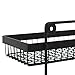 MyGift 2 Tier Countertop or Wall Mount Black Metal Wire Spice Holder Rack, Kitchen Counter Storage, Pantry Cabinet Shelf Organizer, Coffee Bar Organization