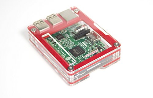 Zebra Case - Raspberry Pi 3, Pi 2, Pi B+ and 2B (Berry Red) with Heatsinks ~ C4Labs