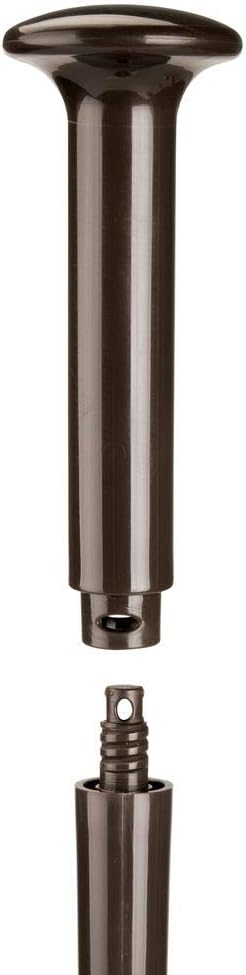mDesign Modern Slim Compact Freestanding Plastic Toilet Bowl Brush Cleaner and Plunger Combo Set Kit with Holder Caddy for Bathroom Storage and Organization - Covered Lid Brush - Dark Brown: Home & Kitchen