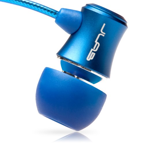 JBuds J3 Micro Atomic In-Ear Earbuds Style Headphones with Travel Case (Electric Blue) (Discontinued by Manufacturer)