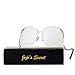 JOJO'S SECRET Oversized Rimless Sunglasses, Retro Upside Down Frame Clear Lens Glasses JS006 (Clear Lens, 2.63)