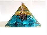 Exquisite A++ Turquoise Orgone Pyramid Crystal Gemstones Chakra Copper Metal