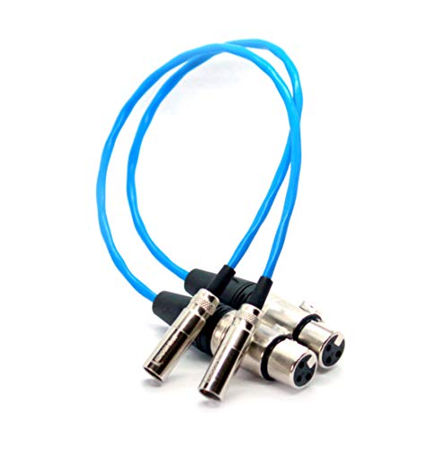 KONDOR BLUE 14" Mini XLR Male to XLR Female Audio Cable BLACKMAGIC BMPCC4K Camera Video Assist 4K Sharp 8K. 3 Pin XLR Adapter Microphones Mixers. (2 Pack) - Thumbnail 2