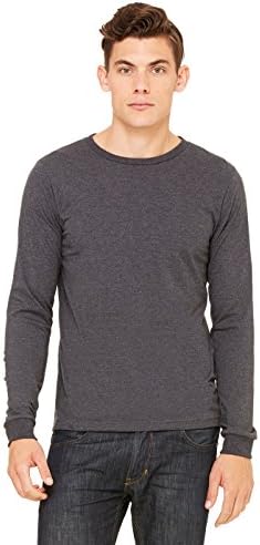 Zara Yoga Studio |LA| Men's Jersey Long Sleeve Tee (2 XLarge /Dark Grey Heather)