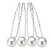 Polytree 20pcs Women's Fashion Wedding Bridal Party Hair Pins Clip Barrette White Faux Pearl Hairpins