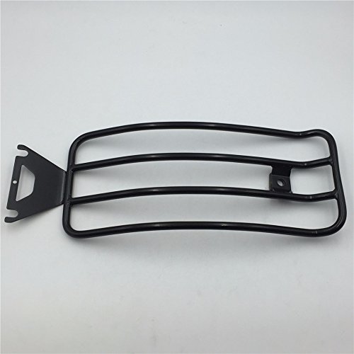HK MOTO Motorcycle Black Steel Rear Shelf Fender Rack Plated Luggage Shelf 14"x6" For Harley Davidson FLHR Road King FLHRC FLHRS FLHT Electra Glide FLHX Street Glide FLTR Road Glide - Thumbnail 5