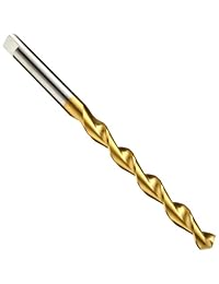 Cleveland 2565tn longitud de largo de acero de alta velocidad Drill Bit, Flauta, estaño parabólica Coated, Ronda Shank con Tang, 118 Grado Notch punto, 10