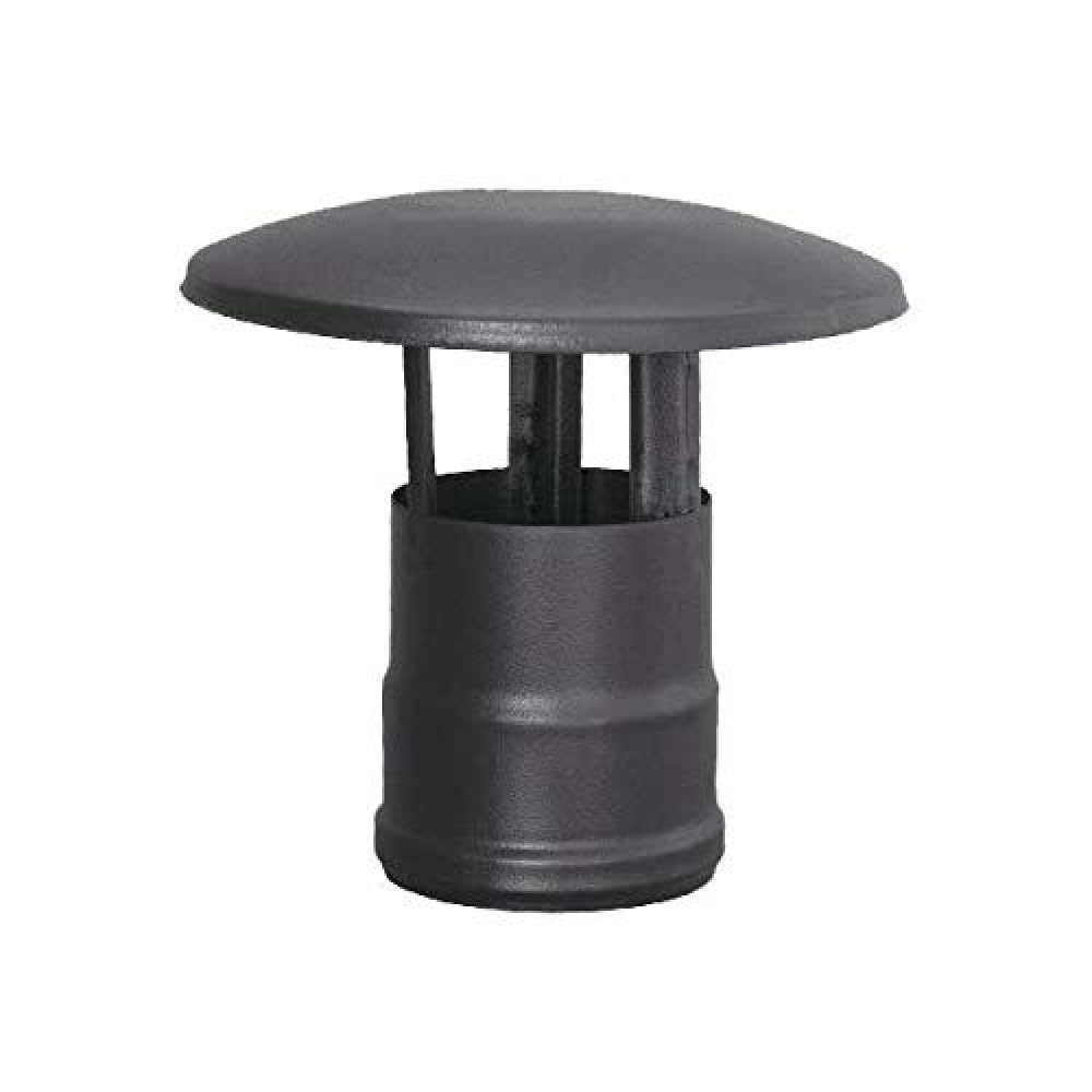 S&M 485596 Enamel Female Hat 850°C-Ø80 mm for Smoke Driving of Stoves and Fireplaces of Pellet, Black