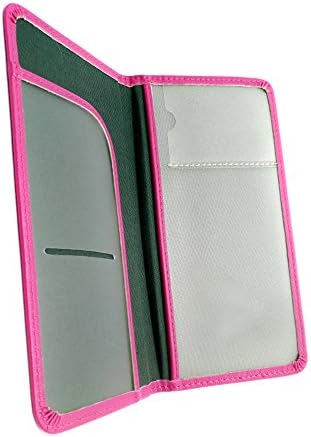 Passport Holder RFID Blocking Travel Wallet Durable PU Leather Multi Purpose Passport Cover (pink)
