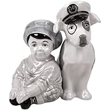 Westland Giftware The Little Rascals Magnetic Spanky and Petey Salt and Pepper Shaker Set, 3-1/2-Inch