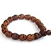 OVALBUY Jujube Wood Carved Skull Beads Buddhist Prayer Wrist Mala Bracelet