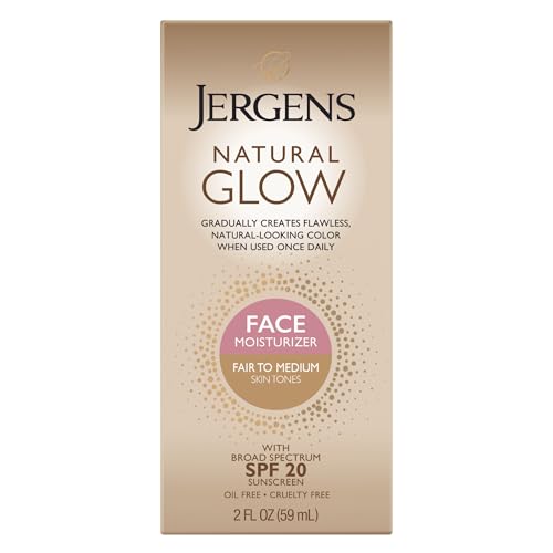 Jergens Natural Glow Daily Facial Moisturizer, Fair to Med 2 fl oz (59 ml)