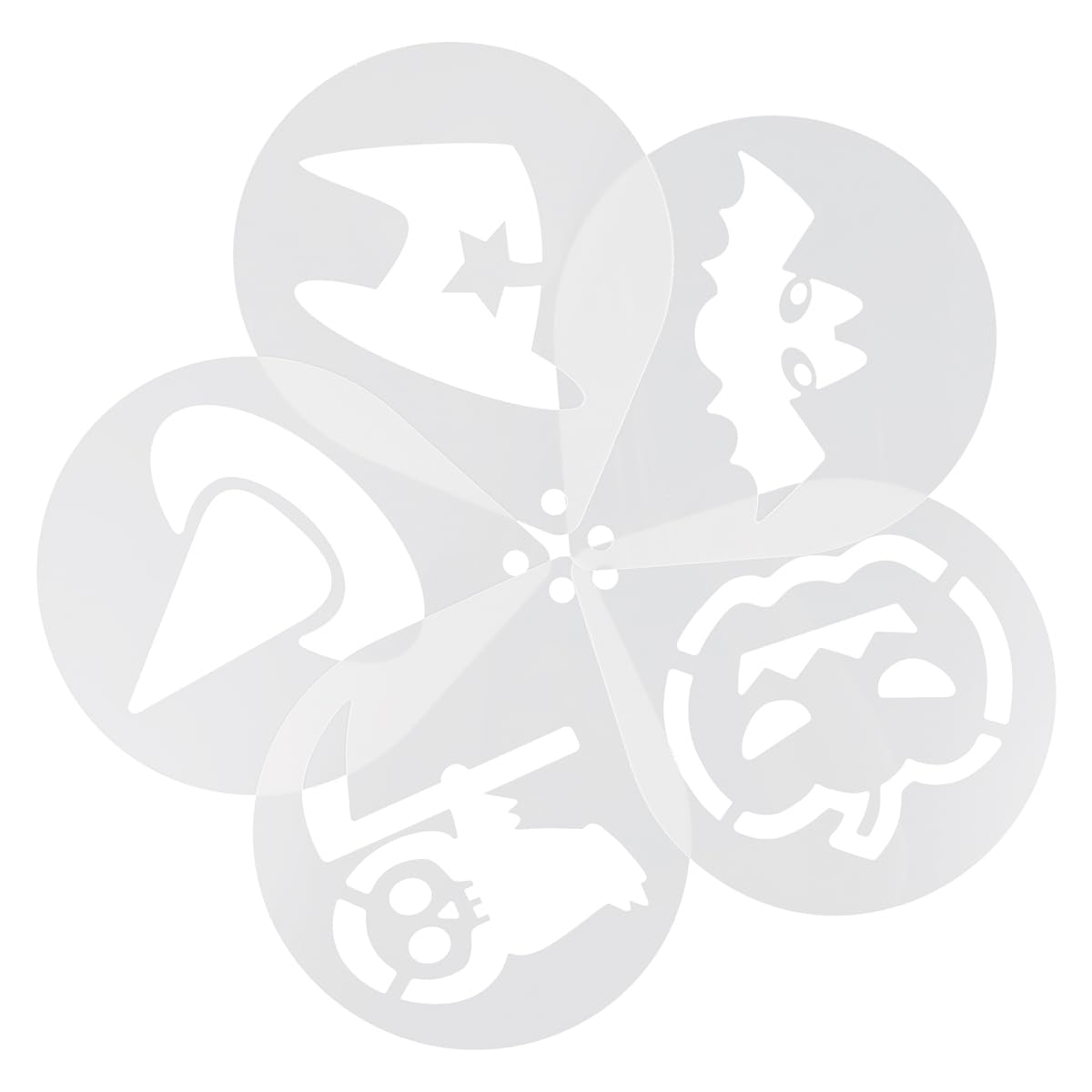 Healifty Coffee Stencils 12Pcs Reusable Latte Art Decorating Templates for Halloween Cakes Cupcakes Baking and Coffee Decoration