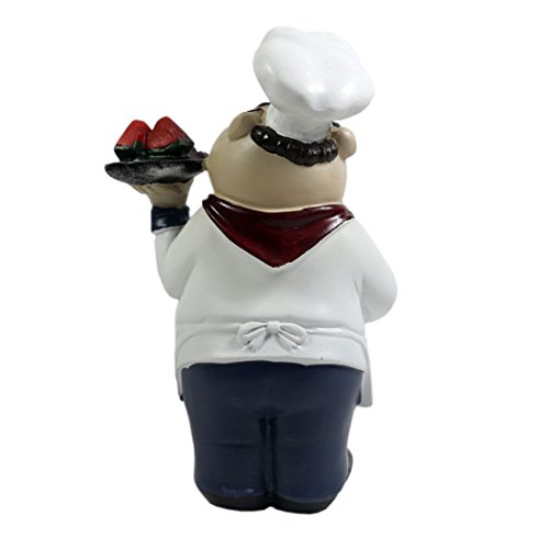 Kiaotime Italian Chef Figurines Kitchen Decor Cooking Chef With