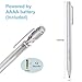 Surface Pro Pen, 4096 Levels of Pressure Surface Stylus Pen for Surface Pro 3 Pro 4 with Eraser Function and 2 Tips- Silver