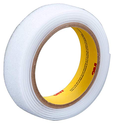 Scotchmate Hakenband SJ3526N weiß 25,4mm x 45,7m – Schlaufenband mit hoher Soforthaftung für schwer zu beklebende Oberflächen – 3-er Pack