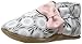 Robeez Girls' Soft Soles, Traditional Silhouette Slip-on, Wildflowers-Grey/Pink, 0-6 Months M US Infant