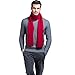 Ysiop Men Wool Solid Scarf Knitted Long Neckwear
