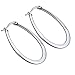 Besteel Stainless Steel Womens Teardrop Hoop Earrings for Women 40MM