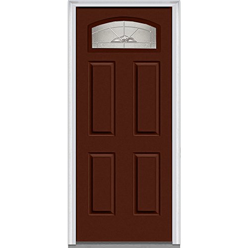 Compañía Nacional de puerta z012607r acero, Redwood, mano derecha in