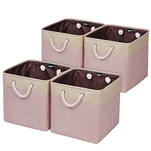 Univivi Cube Storage Bin, Cubby Storage Basket with Sturdy Cotton Carry