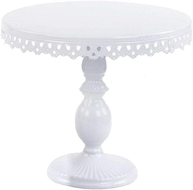 Dadahuam cake stand, European style Rose Fine Porcelain Round Pedestal Cake Stand Off White