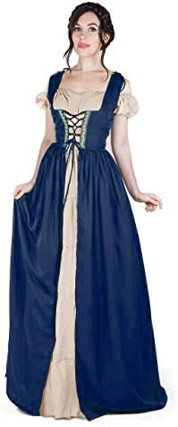 Boho Set Medieval Irish Costume Chemise and Over Dress