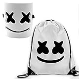 MOLECOLE DJ Mask, Music Festival Helmets,Half Masks Halloween Party Props Costume Masks and A DJ Backpack Black for Child Birthday Gift, Cosplay Prop Party Bar Costume Masks