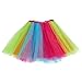 80s Fancy Outfit Costume Accessories Set,Adult Tutu Skirt,Leg Warmers,Fishnet Gloves,Neon Earrings and Neon Beads