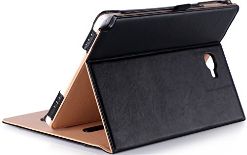 ProCase Samsung Galaxy Tab A 10.1 with S Pen Case - Stand Folio Case Cover for Galaxy Tab A 10.1 Inch Tablet with S Pen SM-P580, with Multiple Viewing Angles, Document Card Pocket - Black