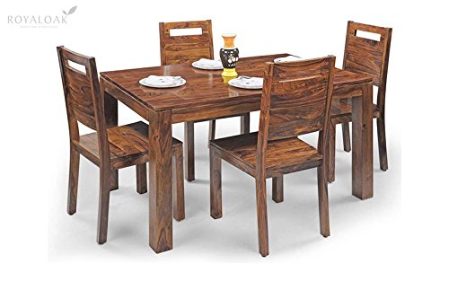 Custom Decor Catalunya Four Seater Dining Set - Mahogany